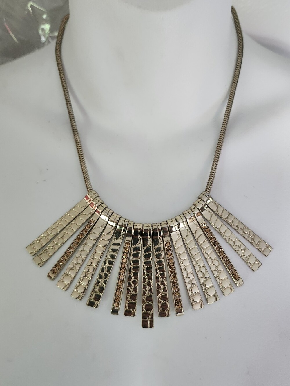 Elegant Gold-Tone Statement Fringe Necklace-INC International Concepts
